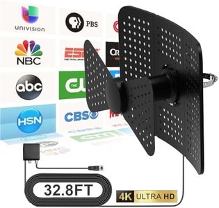 ATSC3.0 Outdoor Antenna HD Digital Smart Indoor TV Antenna with Strong Signal, 1000 Miles Long Range, Supports 4K 1080P, 32.8ft RG59 Coax Cable, Support 2 TVs, Weather Resistant