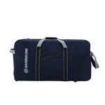 Harissons 97 litres Holdall Foldable Travel Duffel Bag for Men & Women | 2 Wheels Cabin Luggage with Water Resistance & Shoulder Straps (Navy Blue)