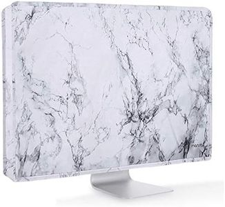 MOSISO Monitor Dust Cover 22, 23, 24, 25 inch Anti-Static Dustproof LCD/LED/HD Panel Case Computer Screen Protective Sleeve Compatible with iMac 24 inch, 22-25 inch PC, Desktop and TV, White Marble