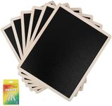 Kurtzy Double-Sided Chalkboard Set with Wooden Frames (6 Pack) - Blackboard Message Signs - Mini Tabletop Boards with Chalk - Wedding/Party Decoration