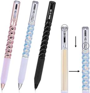 GEEHUA 3Pcs Geometric Deformation Gel Pens, Metal Geometric Deformations Pen 0.5mm Fine Point Pens Retractable Anamorphic Quick Dry Neutral Pens for Writing and Drawing School Office Gifts