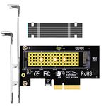 GLOTRENDS PA09-HS M.2 NVMe to PCIe 4.0 X4 Adapter with M.2 Heatsink for 2280/2260/2242/2230 M.2 NVMe SSD