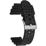 Niziruoup Watch Band Fluororubber FKM Rubber Sport Diver Quick Release Watchband Universal Soft Durable Ventilated Original Rubber Watch Strap Bracelet Replacement Band 18mm 20mm 22mm 24mm