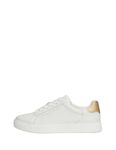 Tommy Hilfiger Women’s Essential Court Metallic Leather Trainers, White (Ecru), 6