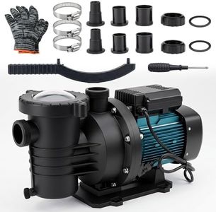 2HP Inground Above Ground Pool Pump, Swimming Pool Pump High Flow 1.5", 2", and 1.25"-1.5" ;5250 GPH with Filter Basket;110V Self Priming Pool Pump