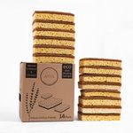 ARYA. | Eco Dishwashing Kitchen Sponge Set 14 Pack | Coconut Fibres & Natural Cellulose | Eco-Friendly & Sustainable