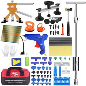 Super PDR 69pcs PDR Kits Auto Car Body Paintless Dent Repair Removal Tools Kit for 98% Dents, Car Dent Puller Tool for Automobile Body Washing Machine Refrigerator Come with All The Dent Repair Tools