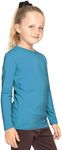 Girl's Long Sleeve Crew Neck Top Teal X-Large