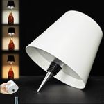 Wireless Bottle Lamp, 2024 New 3 Color Stepless Dimming Wireless Wine Bottle Lamp, USB Rechargeable Wine Bottle Lights, Touch LED Wine Bottle Lamp with for Home,Bar,Camping,Travel (White)