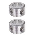 sourcing map 2pcs Shaft Collar 8mm Bore Aluminum Alloy Set Screw Shaft Collars, 14mm OD, 8mm Width, for Wheel Barrow Axle, Gearbox Assemblies, CNC Machine Tools, Industry, Anodization