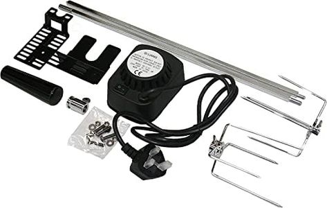 SunshineBBQs BBQ Chicken Spit Rotisserie Kit for Gas or Charcoal Barbecues (36 Inch Skewer)