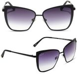 DIFF Grace Cat Eye metal sunglasses for women, lightweight oversized UV400 protection