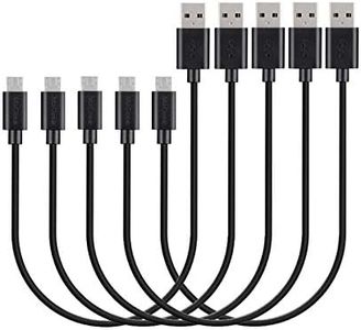 MaGeek® [Confezione da 5 0,3m Premium Micro USB Cavi ad alta velocità USB 2.0 di Sincronizzazione e Ricarica Cavi per Samsung, HTC, Sony, Motorola, LG, Google, Nokia e More (nero)