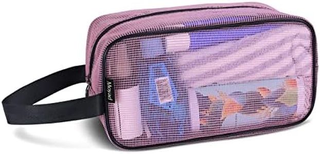 Moyad Mesh Shower Caddy Portable Toiletry Bag Shower Tote College Dorm Room Essentials for Girls Guys Gym Bag Bathroom Shampoo Bags Travel Shower Caddy Camping Shower Organizer Hanging, Pink