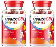 Health Ok Mankind Gummies, Multivitamin and Multimineral for Kids, Supports Normal Growth, Healthy Immune system and Brain Function, for 7 -17-year-old, Bottle of 30 Gummies x Pack of 2