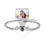 LoraPetid Bracelet with Picture inside Picture Bracelet Personalized Photo Custom Bracelets with Photos Projection Bracelet Customized Picture Gifts for Friend Couple Women Men Birthday Anniversary,