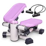 leikefitness Portable Climber Stair Stepper & Waist Fitness Twister Step Machine with LCD Monitor ST6600-1(Pink)