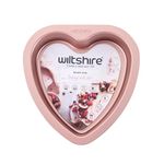 Wiltshire Rose Gold 19cm Heart Pan, PFOA PTFE Free, Robust Cake Pan, Non-Stick Coating, Coated Baking Pie Tin, Cake Mould, Sheet Steel Bakeware, 23x22.5x3.5cm