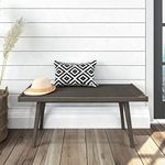 Plank+Beam Entryway Bench, Wooden End of Bed Bench for Bedroom, Mid-Century Modern Square Bench for Hallway, Living Room, Indoor, Porch, 41.25", Clay