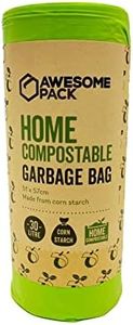 Compostable Bin Liners 30L Kitchen Garbage Bags Biodegradable [51x57cm]