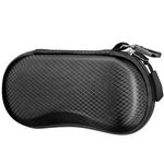 FINTIE Sunglasses Case for Men and Women - Hard Shell Shockproof Sport Glasses Case - Zipper Portable Spectacle Cases with Clip