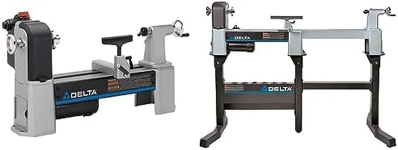 Delta Industrial 46-460 12-1/2-inch Variable-Speed MIDI Lathe, Gray & Industrial 46-464 Midi-Lathe Modular Stand Extension