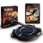 Tortillada – Tortilla Press, Quesadilla/Roti Maker (25 cm) Cast Iron with Recipes E-Book "50 Tortilla Recipes"