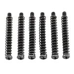 Musiclily Pro Metric M3X35mm Steel Saddle Intonation Screws and Springs Set for Imported Electric Guitar Bass Bridge, Black (Set of 6)