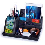 Fast Wireless Charging Station with Desk Organizer for iPhone 16/15/15 Pro/14/14 Pro Max/14 Pro/14 Plus/13/13 Pro Max/13 Pro/and iPhone 12/11 Series, Nightstand Desktop Organizer for Home Office