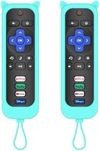 Remote for Roku TV & Cover for TCL Roku Remote, 2-Pack Remotes Replacement Cover Compatible with TCL Roku TV Remote, Replacement for TCL Roku TV Remote (Blue)