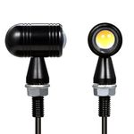 Pivalo Bullet Shape LED Turn Signal Lights 12V Universal Indicator Light with 21 Modes Flasher for Bikes & Motorcycles (Amber, Pack of 2)