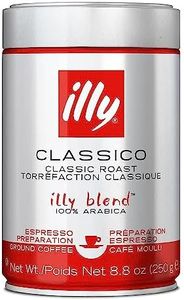 illy Classico Espresso Medium Roast Ground Coffee, 250 g - Authentic Italian Blend for Rich Espresso Experience - 100% Arabica Beans - Perfectly Ground for Espresso Machines