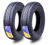 GRAND RIDE Set 2 FREE COUNTRY ST205/75R15 Premium Trailer Tires 205 75 15 8-Ply Load Range D w/Scuff Guard 8mm Tread Depth