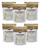 Smooth, Whole Milled Flaxseed by Manitoba Milling Co. | 454g Bag of Ground Flaxseed (Pack of 6) Fiber with Protein, Omega 3 | Gluten Free, Non-GMO Gourmet Milled Flaxseed for Muffins, Yogurt, Smoothie