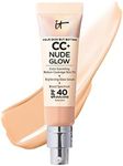 IT Cosmetics CC+ Nude Glow Lightweight Foundation + Glow Serum with SPF 40 - With Niacinamide, Hyaluronic Acid & Green Tea Extract - Neutral Medium - 1.08 fl oz