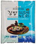 DAGAGAM Organic Sushi Nori, Twice Roasted Seaweed, 50 Sheet, Product of Korea, USDA, Vegan, Non-GMO, Gluten free, Dietary Fiber