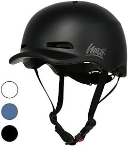 Westt Urban Casque vélo Urbain Homme Femme Enfants, Casque de Skate BMX avec lumière Respirante, 58-60cm
