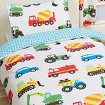 Price Right Home Trucks and Transport Bedroom Range Kids - Duvet Cover Set, Fitted Sheet Set & Curtains Available (Junior Duvet Cover Set)