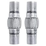 RP Remarkable Power, RK7530-1.75" x 4" Heavy Duty Stainless Steel Exhaust Flex Pipe 8" OL, 2 Pack