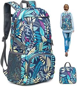 Luckits 35L Mochila Ultraligera Plegable para Hombres y Mujeres Mochila de Senderismo Resistente al Agua Diseño Reflectante Seguro para Caminar para Acampar al Aire Libre