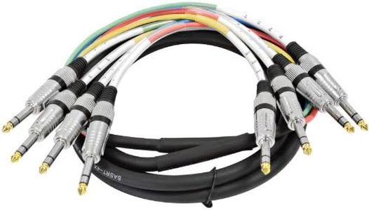 4 Channel 1/4" TRS Snake Cable - 10 Feet Long - Serviceable Ends - Pro Audio Effects Snake for Live Live, Recording, Studios, and Gigs - Patch, Amp, Mixer, Audio Interface 10'