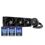 ARCTIC Liquid Freezer III 360 - Water Cooling PC, All-in-One CPU AIO Water Cooler, Intel & AMD compatible, efficient PWM-controlled pump, fan: 200-1800 rpm,LGA1851 and LGA1700 Contact Frame - Black