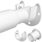 Mavivegue Closet Rods for Hanging Clothes,17 to 70 Inches Stepless Adjustable Metal Closet Rod, Heavy Duty Tension Rod, Extra Long Tension Rod, Curtain Rod for Closet, White