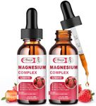 2 Pack Triple Magnesium Complex Liquid Drops Blend with Magnesium Glycinate 500mg, Malate and Taurate for Max Bio-Availability | High Absorption | Vegan, Non-GMO | Nerv, Relaxation, Muscle & Sleep