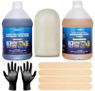 6 Lb Density Expanding Pour Foam Kit, 2 Part Liquid Urethane Closed Cell Foam for Boat Buoyancy, Flotation, Filling, Carving, Soundproofing & Void Filling (1 Gallon Kit)