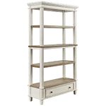 Signature Design by Ashley Realyn Farmhouse Large Bookcase, Two-Tone, Brown/White