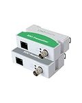 LINOVISION POE Ethernet Over Coax EOC Converter Max 1000m Power and Data Transmission Max 100Mbps Over Regular RG59/6 Coaxial Cable for Using IP Camera Ideal for Application in Elevator/Cinema/School