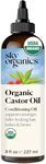 Sky Organics Castor Oil (237 ml) USDA Organic Castor Oil Cold Pressed, 100% Pure, Hexane Free Organic Castor Oil – Moisturizing for Hair, Skin, Eyelashes, Brows, Castor Oil for Face and Hair