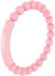 QALO Men & Women's Tranquil Silicone Bracelet, Ultra Comfortable Unisex Bangle, Durable, Water Resistant Bracelet, Pink, Medium/Large