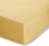 Catherine Lansfield Easy Iron Percale Combed Double Fitted Sheet Ochre Yellow